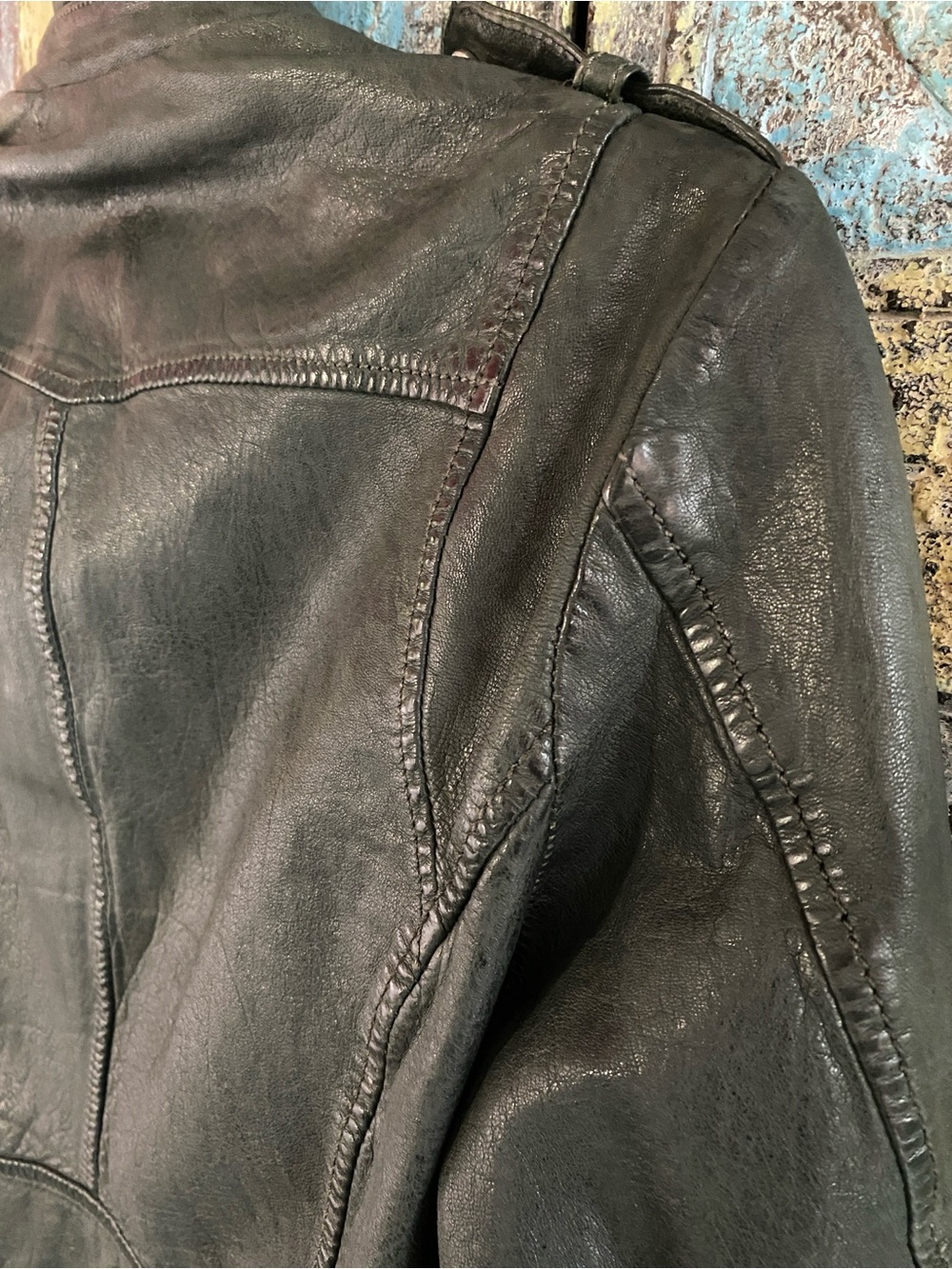 Mauritius Wild 2 RF Black Leather Moto Jacket with Zip Details - Picture 6 of 16